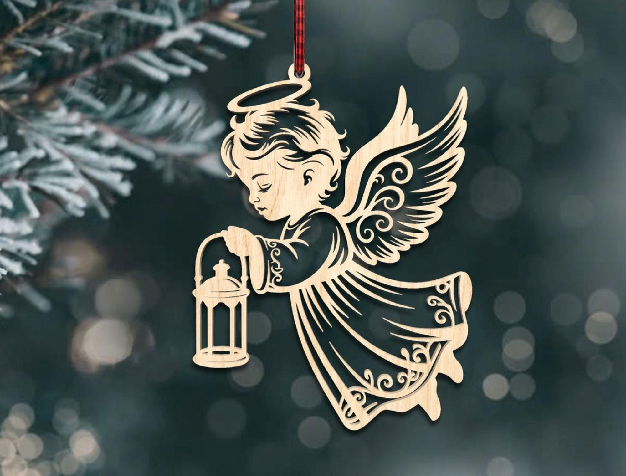 religious angel christmas hanging ornament