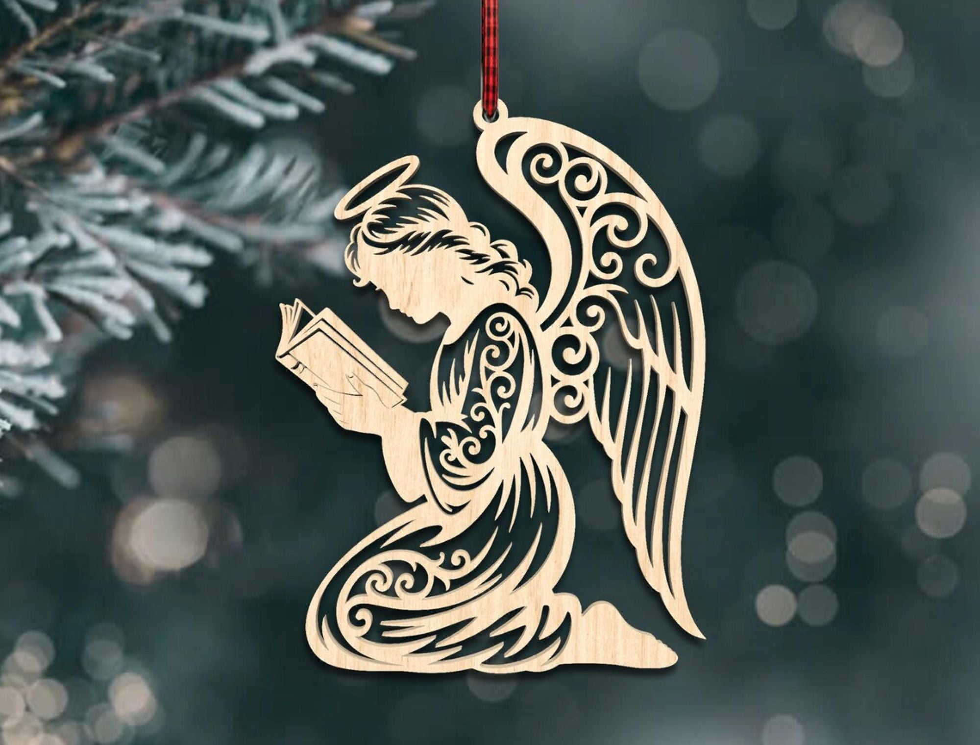 wooden angel ornament for kids painting