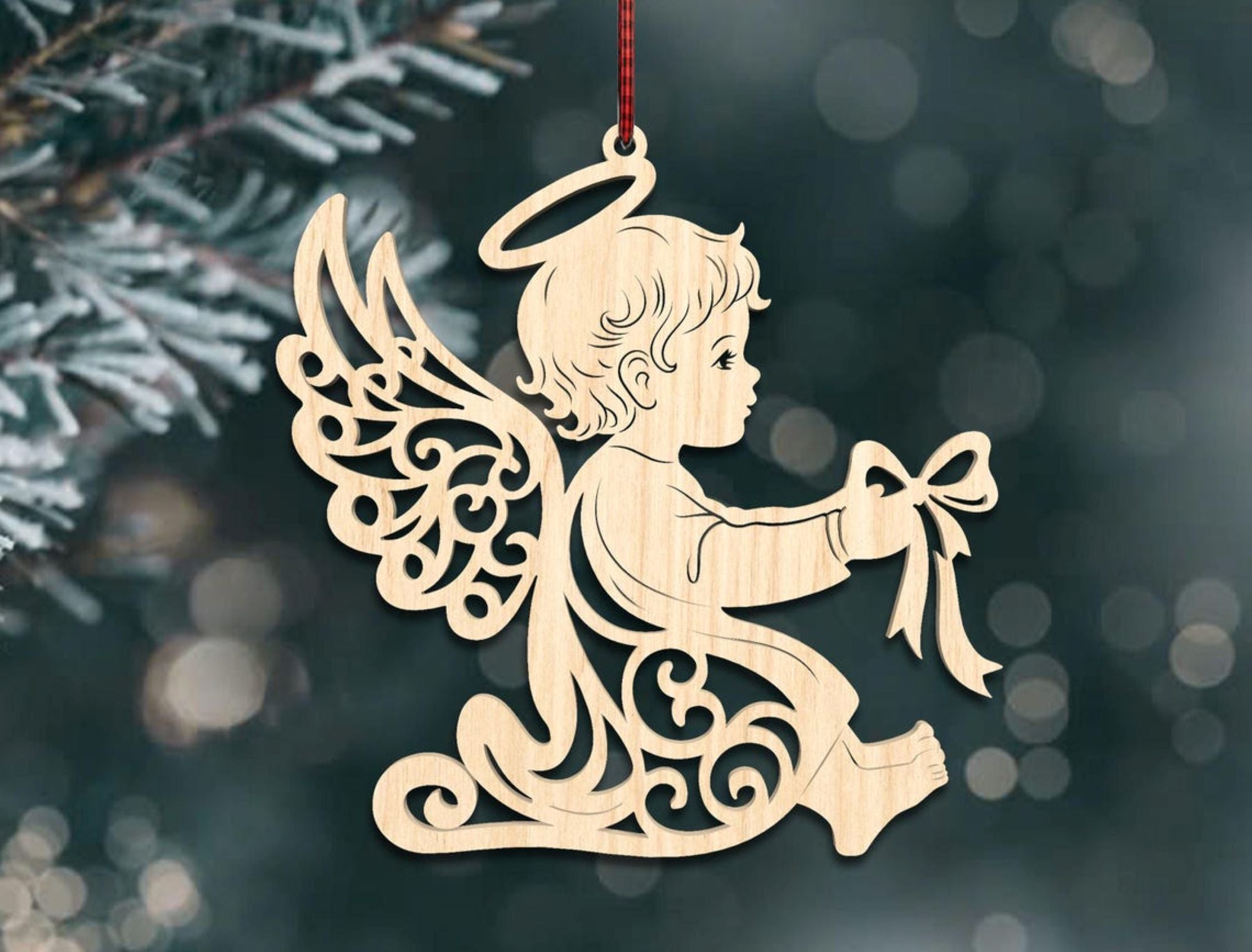 diy christmas angel ornament mdf wood