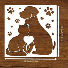cat dog stencil template