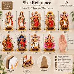 wooden tabletop Durga showpiece decor