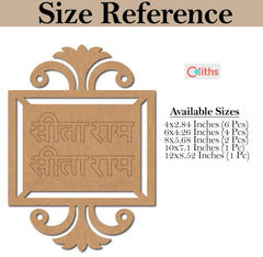 Cliths Premarked Sita Ram Rectangular Base Cutouts Ideal for Pooja Room Decor Diwali Ram Navami Temple Decor DIY Craft