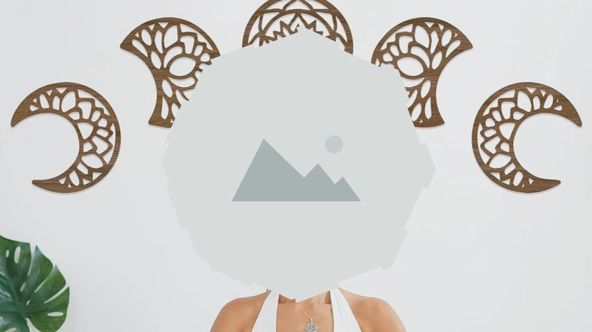 mandala moon wood cutouts set