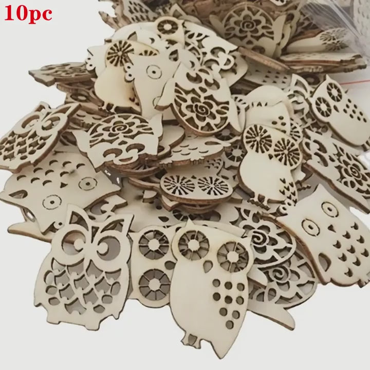 owl design wood cutouts for scrapbooking
