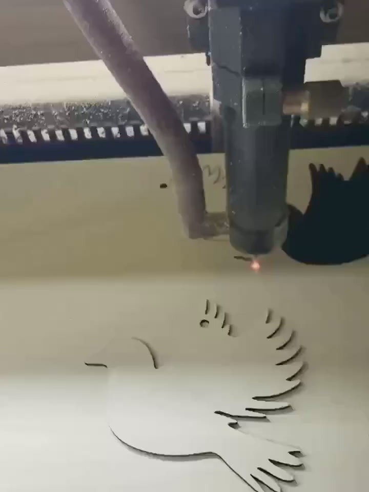 pine wood bird cutout
