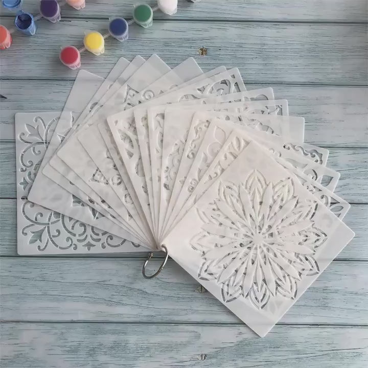 plant and flower reusable stencils for wall painting