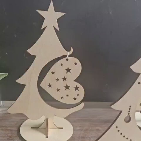 holiday wooden christmas trees for home decor
