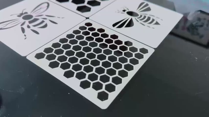 American Elm 3 Pcs Lace Pattern Stencils Painting Templates for Desktop Wall Canvas Furniture Edges and Crafts