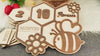 American Elm Baby Milestone Cards for Photoshoot Honeybee Themed Wooden Photo Props Baby Growth