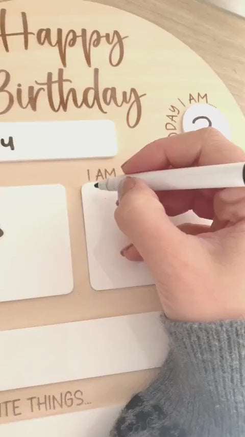 DIY birthday craft supplies wooden board