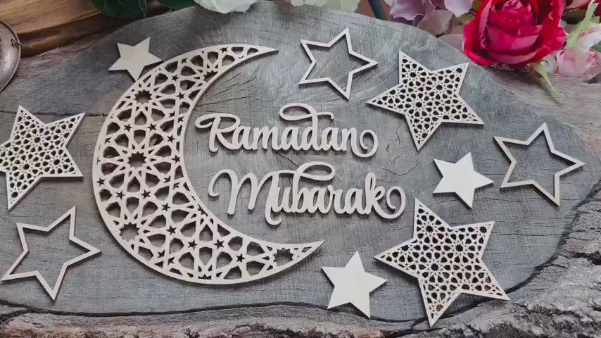 ramadan wooden ornaments bulk