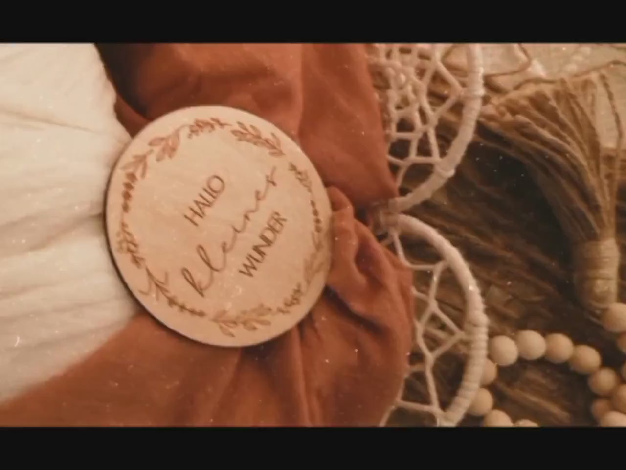 Cliths Set of 2 Reversible Wooden Baby Milestone Discs My First Ramadan & Eid Mubarak Props for Newborn Photoshoot