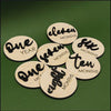 Cliths 1 Set Wooden Monthly Milestone Discs 1-12 Months  Baby Photo