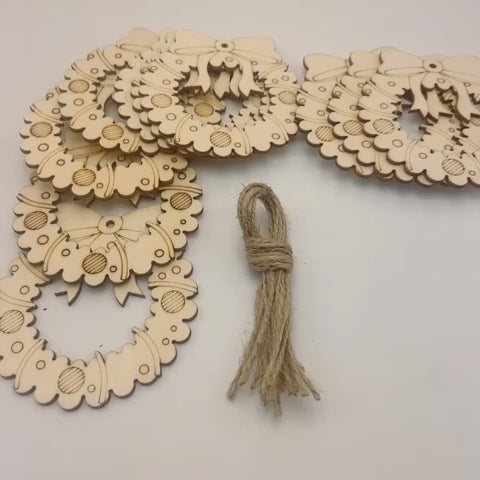 wooden christmas wreath ornaments diy