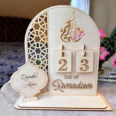 wooden ramadan calendar