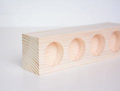 Whittlewud Wooden Tea Lights Holder, Unfinished Plain unpainted Wood Candle Holder Dining and Wedding Table centerpieces for Receptions or Home Décor