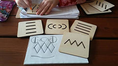 Cliths Montessori Stencils Tracing Boards Wooden Learn to Write Traditional Handwriting Activities