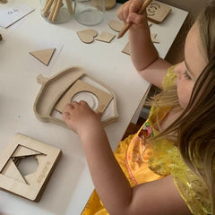 Whittlewud (5 in x 5 in) Types of Line Stencils Fine Motor Occupational Therapy Pre-Writing Handwriting Preschool Montessori Homeschool