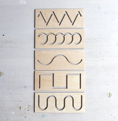 Whittlewud (10 Inch x 3 Inch) Thickness 3mm Wood Tracing Board, Montessori Learning Kids