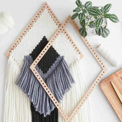 Whittlewud Pack of 3 Handmade Weaving Machine, DIY Wooden Knitting Loom DIY Handmade Household Weaving Machine Weaving Loom Arts & Crafts,for Knitting