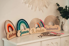 Whittlewud Pack of 2 Blank Rainbow (12In x12In) Cutouts Wooden, Personalized Rainbow, Rainbow Decor, Birthday Present, Wooden Rainbow Personalized Toy