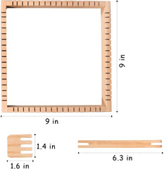 Whittlewud Wooden Multi-Craft Weaving Loom Frame (23 X 23cm?for Beginner Including Crafting Frame, Wood Loom Frame,