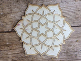 Cliths Pack of 4 Pcs Wooden Coaster Set Mandala, Mandala Wood Wall Art, Home Décor, Mandala Indian Art