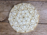 Cliths Pack of 4 Pcs Wooden Coaster Set Mandala, Mandala Wood Wall Art, Home Décor, Mandala Indian Art