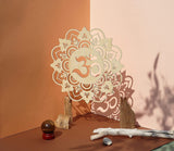 Cliths Fourth Level MFG 12" Om, Sacred Geometry Wood Wall Art, Zen Home Décor for Yoga/Meditation Room