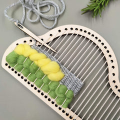 Whittlewud Pack of 3 Wood Cloud Weaving Loom Cloud Shape 3 Sets with Weaving Needles and Tools Suit for Kids, Beginners and Weaving Lovers