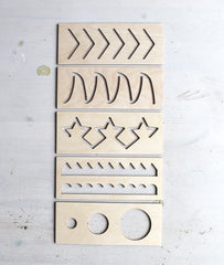 Whittlewud (10 Inch x 3 Inch) Thickness 3mm Wood Tracing Board, Montessori Learning Kids