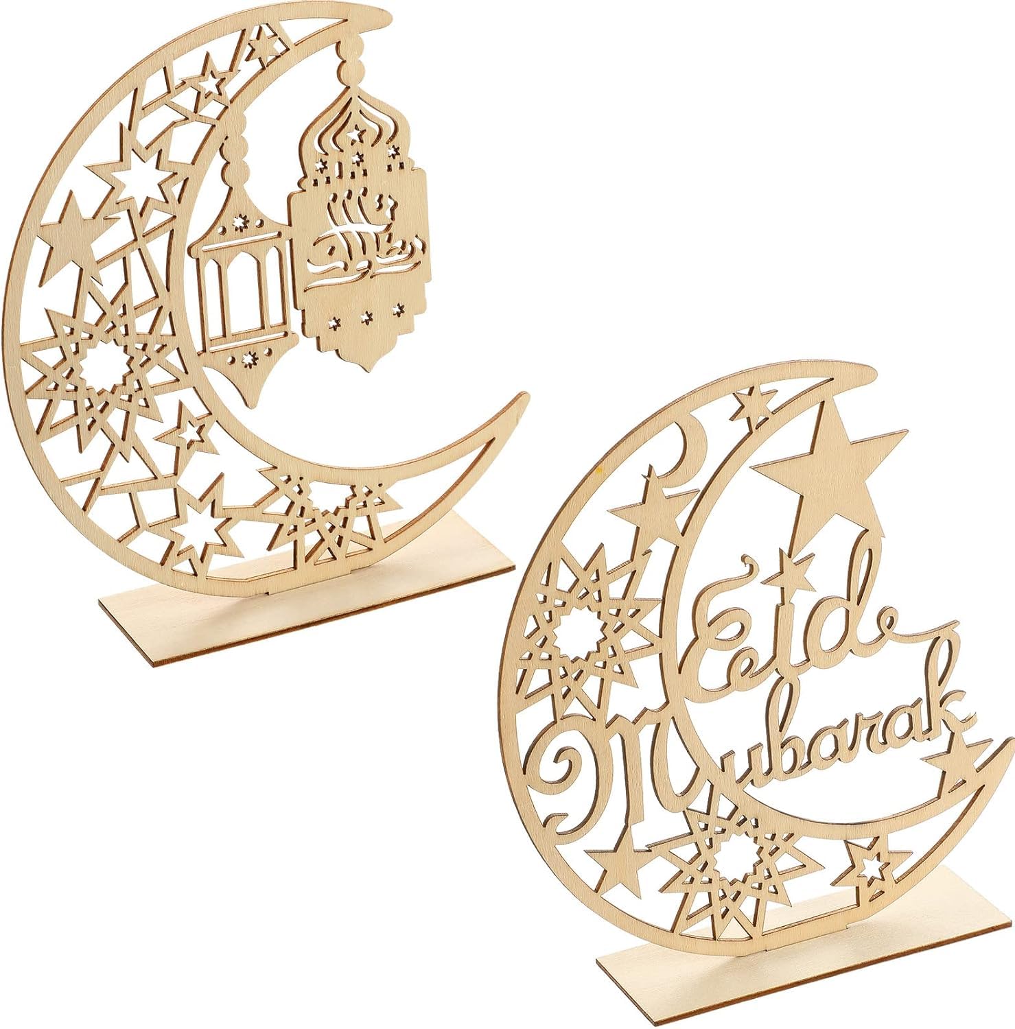 ramadan decorations for home wooden ramadan kareem eid mubarak wooden moon mdf moon cutout