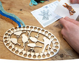 Whittlewud Embroidery (8Inch x 5Inch) Embroidery Floss Organizer (Bird Design) Cross Stitch Thread Organizer and Floss Holder for Cross Stitch Kits for Cross Stitch Organization with 32 Holes