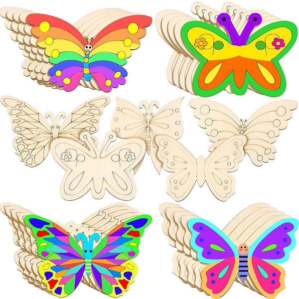  Wooden butterfly pieces