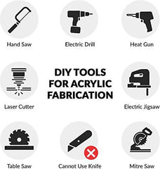 American Elm 3mm Pack of 5 Acrylic Sheet for Art and Craft