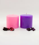 American-Elm Combo Pack of 2 Scented Rose & Lavendr Aroma Candles ( 2.5x2.5 Inch)