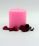 American-Elm Combo Pack of 2 Scented Rose & Lemon Aroma Candles (2.5x2.5 Inch)