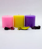 American-Elm Combo Pack of 3 Scented Rose, Lavender & Lemon Aroma Candles ( 2.5x2.5 Inch)