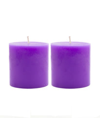 American-Elm Pack of 2 Scented Lavender Aroma Pillar Candle, Home decoration, Party, Diwali (2.5x2.5 Inch)