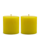 American-Elm Pack of 2 Scented Lemon Aroma Pillar Candle, Highly Scented Lemon Aroma Candle for Diwali Decoration Lightning (2.5x2.5 Inch)