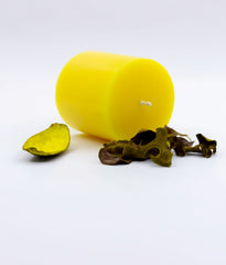 American-Elm Pack of 2 Scented Lemon Aroma Pillar Candle, Highly Scented Lemon Aroma Candle for Diwali Decoration Lightning (2.5x2.5 Inch)