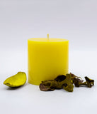 American-Elm Pack of 2 Scented Lemon Aroma Pillar Candle, Highly Scented Lemon Aroma Candle for Diwali Decoration Lightning (2.5x2.5 Inch)