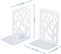 American-Elm Metal Bookends for Shelves - Non-Skid Base Book End Holders for Office- 4 Pcs Per Pack