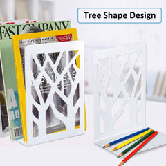 American-Elm Metal Bookends for Shelves - Non-Skid Base Book End Holders for Office- 8 Pcs Per Pack