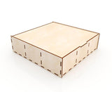 AmericanElm Decorative Oxidised Empty 9 Section Stylish Wooden Box For Crafting Gift Box (10.1 X 9.9 X 2.8 IN)