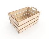 AmericanElm Handmade Open Wooden Jewellery Box for Women Wooden Jewellery Organizer | Wooden Tray | Wooden Storage Multipurpose | Crate with Handles (Small)