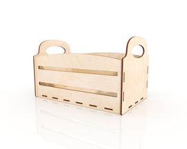 AmericanElm Pack of 2 Handmade Open Wooden Jewellery Box for Women Wooden Jewellery Organizer | Wooden Tray | Wooden Crate/Basket