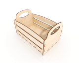 AmericanElm Pack of 2 Handmade Open Wooden Jewellery Box for Women Wooden Jewellery Organizer | Wooden Tray | Wooden Crate/Basket