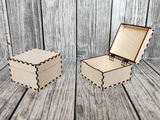 AmericanElm Pack of 2 Unfinished Wooden Box Craft Stash Boxes  Arts Hobbies and Home Storage