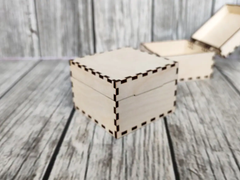 AmericanElm Pack of 2 Unfinished Wooden Box Craft Stash Boxes  Arts Hobbies and Home Storage